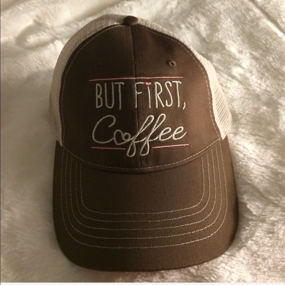 Brown mesh hat